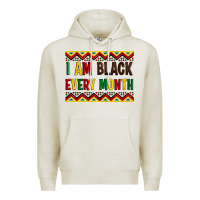 Oatmeal Heather i am black every month Premium Hoodie - Artiststas