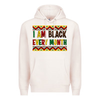 Pale Pink i am black every month Premium Hoodie - Artiststas