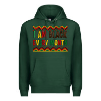Sports Green i am black every month Premium Hoodie - Artiststas