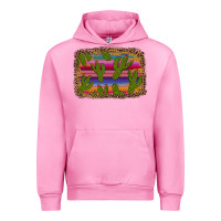 Fuchsia Pink cinco de mayo leopard frame Urban Hoodie - Artiststas