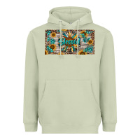 Matcha Blessed With Sunflower And Gemstone Heavyweight Hoodie - RanaPortraitStore