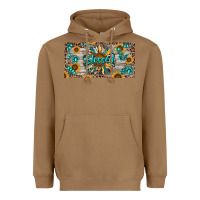 Toasted Coconut Blessed With Sunflower And Gemstone Heavyweight Hoodie - RanaPortraitStore