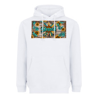 White Blessed With Sunflower And Gemstone Heavyweight Hoodie - RanaPortraitStore