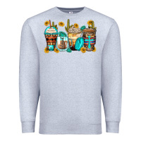 Heather Grey blessed coffee cups Premium Sweatshirt - Zillion Design Studio