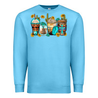 Ocean Blue blessed coffee cups Premium Sweatshirt - Zillion Design Studio
