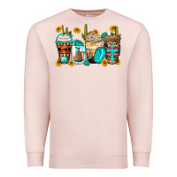 Pale Pink blessed coffee cups Premium Sweatshirt - Zillion Design Studio