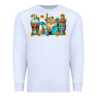 White blessed coffee cups Premium Sweatshirt - Zillion Design Studio