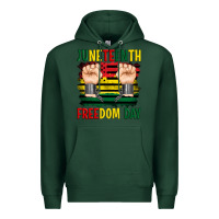 Sports Green juneteenth freedom day Premium Hoodie - Artiststas