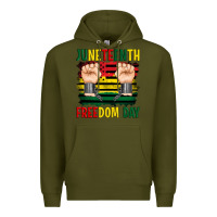 Army Green juneteenth freedom day Premium Hoodie - Artiststas