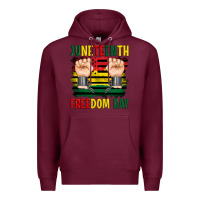Burgundy juneteenth freedom day Premium Hoodie - Artiststas