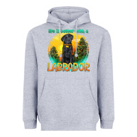 Heather Grey life is better with a labrador Heavyweight Hoodie - texasbilliewilder