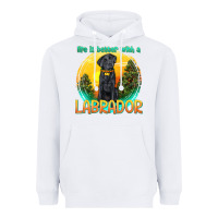 White life is better with a labrador Heavyweight Hoodie - texasbilliewilder