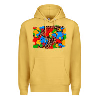 Antique Gold autism heart background Premium Hoodie - AdoDesignShop