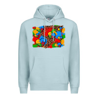 Blue Mist autism heart background Premium Hoodie - AdoDesignShop