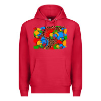 Cardinal autism heart background Premium Hoodie - AdoDesignShop