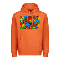 Carrot autism heart background Premium Hoodie - AdoDesignShop