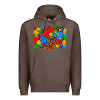 Coffee autism heart background Premium Hoodie - AdoDesignShop