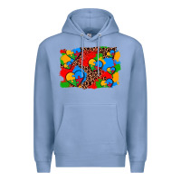 Colony Blue autism heart background Premium Hoodie - AdoDesignShop