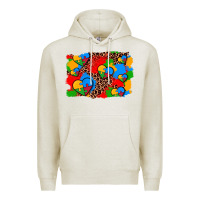 Oatmeal Heather autism heart background Premium Hoodie - AdoDesignShop