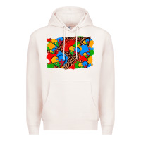 Pale Pink autism heart background Premium Hoodie - AdoDesignShop