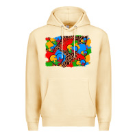 Pina Colada autism heart background Premium Hoodie - AdoDesignShop