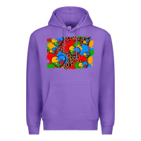 Purple autism heart background Premium Hoodie - AdoDesignShop