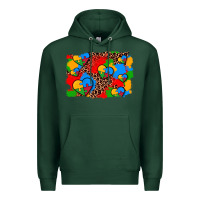 Sports Green autism heart background Premium Hoodie - AdoDesignShop