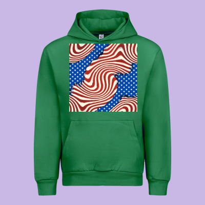 American Flag Seamless Pattern Urban Hoodie Designed By Bundleandbundleshop