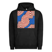Pigment Black american flag seamless pattern Urban Hoodie - BundleAndBundleShop