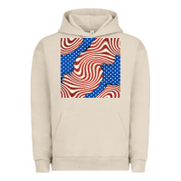 Pigment French Oak american flag seamless pattern Urban Hoodie - BundleAndBundleShop