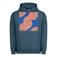 Pigment Midnight Navy american flag seamless pattern Urban Hoodie - BundleAndBundleShop