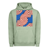 Pigment Oil Green american flag seamless pattern Urban Hoodie - BundleAndBundleShop