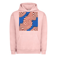 Pigment Salmon american flag seamless pattern Urban Hoodie - BundleAndBundleShop
