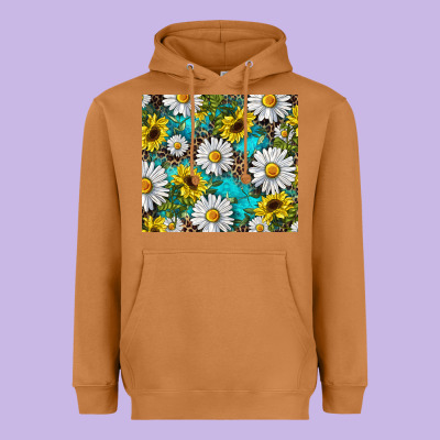 Heavyweight Hoodie Daisy and sunflower