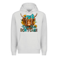 Dove Grey barn hair don't care long haired cow Premium Hoodie - Jasminsmagicworld