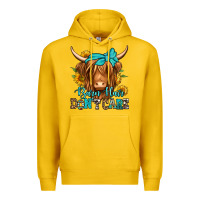 Lemon barn hair don't care long haired cow Premium Hoodie - Jasminsmagicworld
