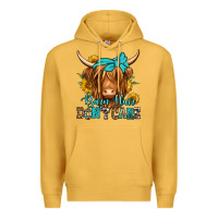 Mustard barn hair don't care long haired cow Premium Hoodie - Jasminsmagicworld