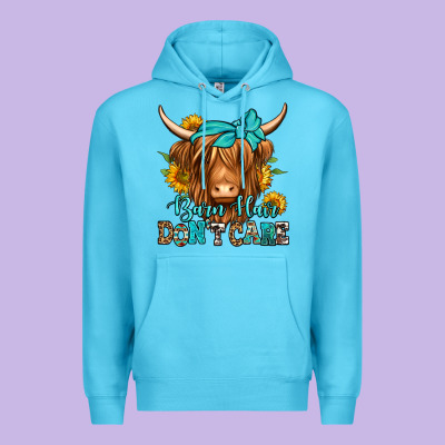 Barn Hair Don't Care Long Haired Cow Premium Hoodie Designed By Jasminsmagicworld