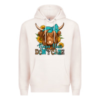 Pale Pink barn hair don't care long haired cow Premium Hoodie - Jasminsmagicworld