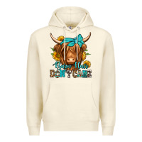 Sandshell barn hair don't care long haired cow Premium Hoodie - Jasminsmagicworld