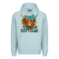 Blue Mist barn hair don't care long haired cow Premium Hoodie - Jasminsmagicworld
