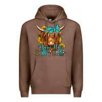 Chestnut barn hair don't care long haired cow Premium Hoodie - Jasminsmagicworld