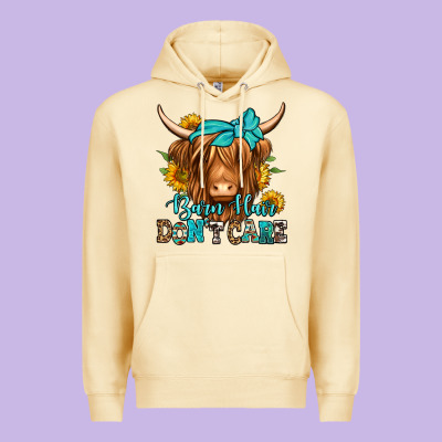 Barn Hair Don't Care Long Haired Cow Premium Hoodie Designed By Jasminsmagicworld