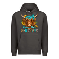 Smoke barn hair don't care long haired cow Premium Hoodie - Jasminsmagicworld