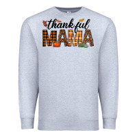 Heather Grey thankful mama Premium Sweatshirt - texasbilliewilder