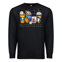 Black tis' the season volleyball coffee cups Premium Sweatshirt - Zillion Design Studio