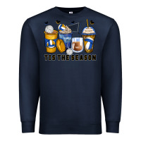 Navy tis' the season volleyball coffee cups Premium Sweatshirt - Zillion Design Studio