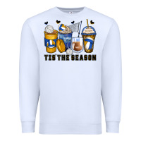 White tis' the season volleyball coffee cups Premium Sweatshirt - Zillion Design Studio