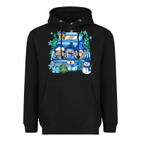 Black snowman gnome truck Heavyweight Hoodie - Zillion Design Studio