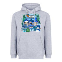 Heather Grey snowman gnome truck Heavyweight Hoodie - Zillion Design Studio